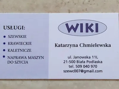 Szewc, krawiec, kaletnik "Wiki" Katarzyna Chmielewska